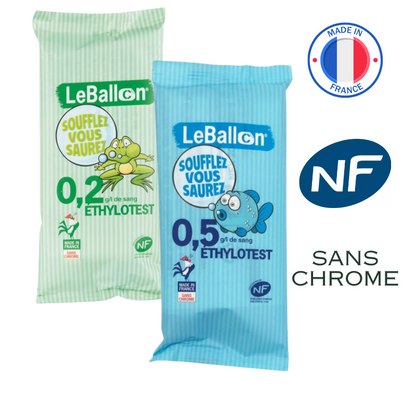 Ethylotest chimique jetable sans chrome - NF